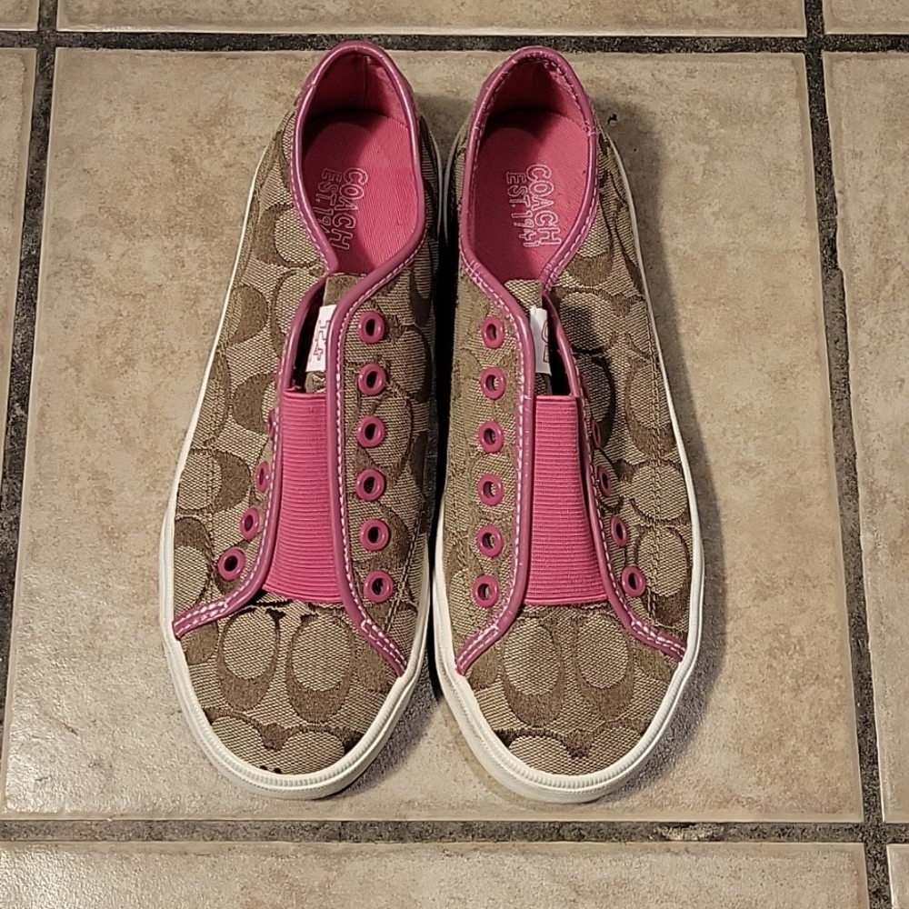 COACH Est.1941 NWOT Women's Sneakers Pink/Brown Size 7M